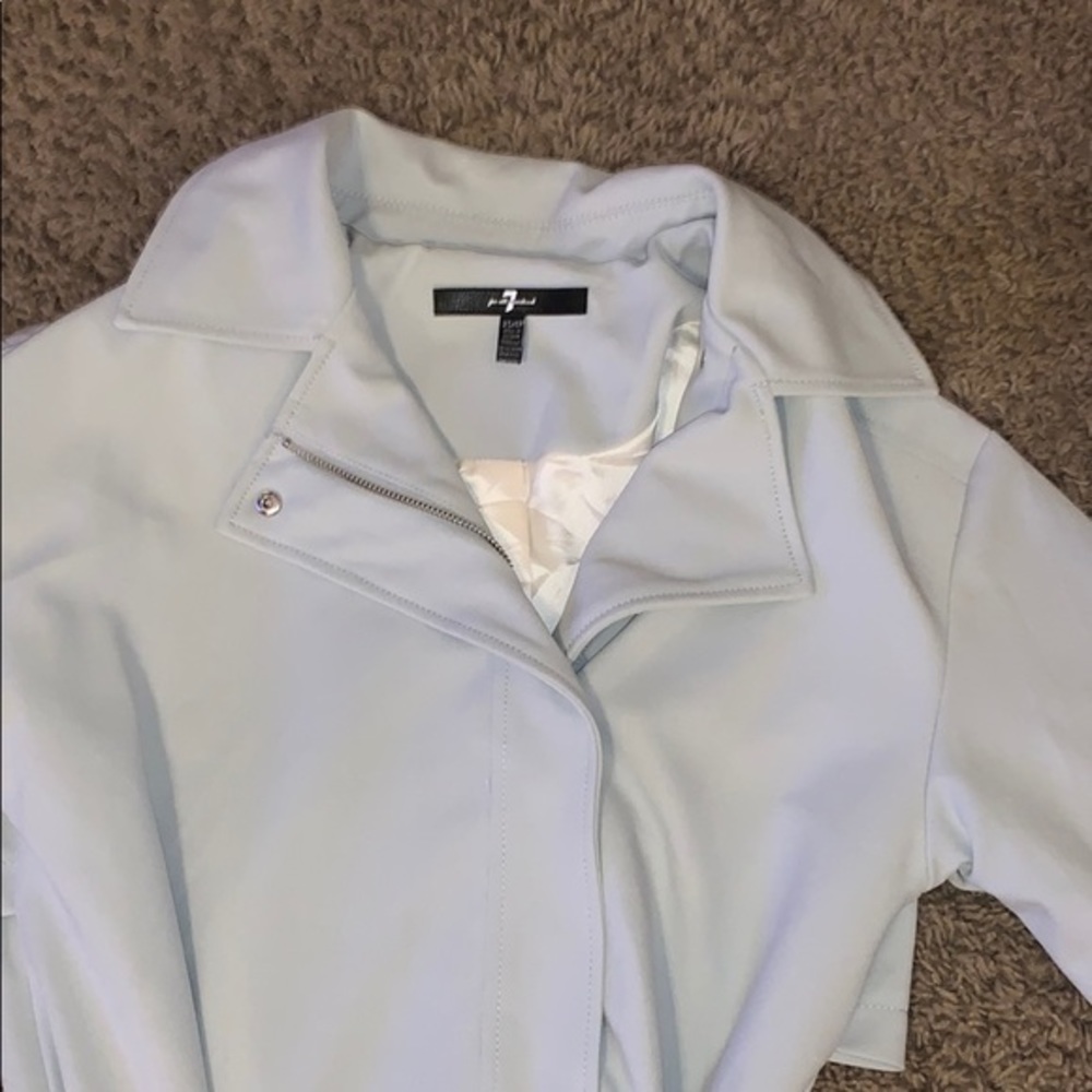 7 for All Mankind Asymmetrical drape trench coat - Picture 4 of 5